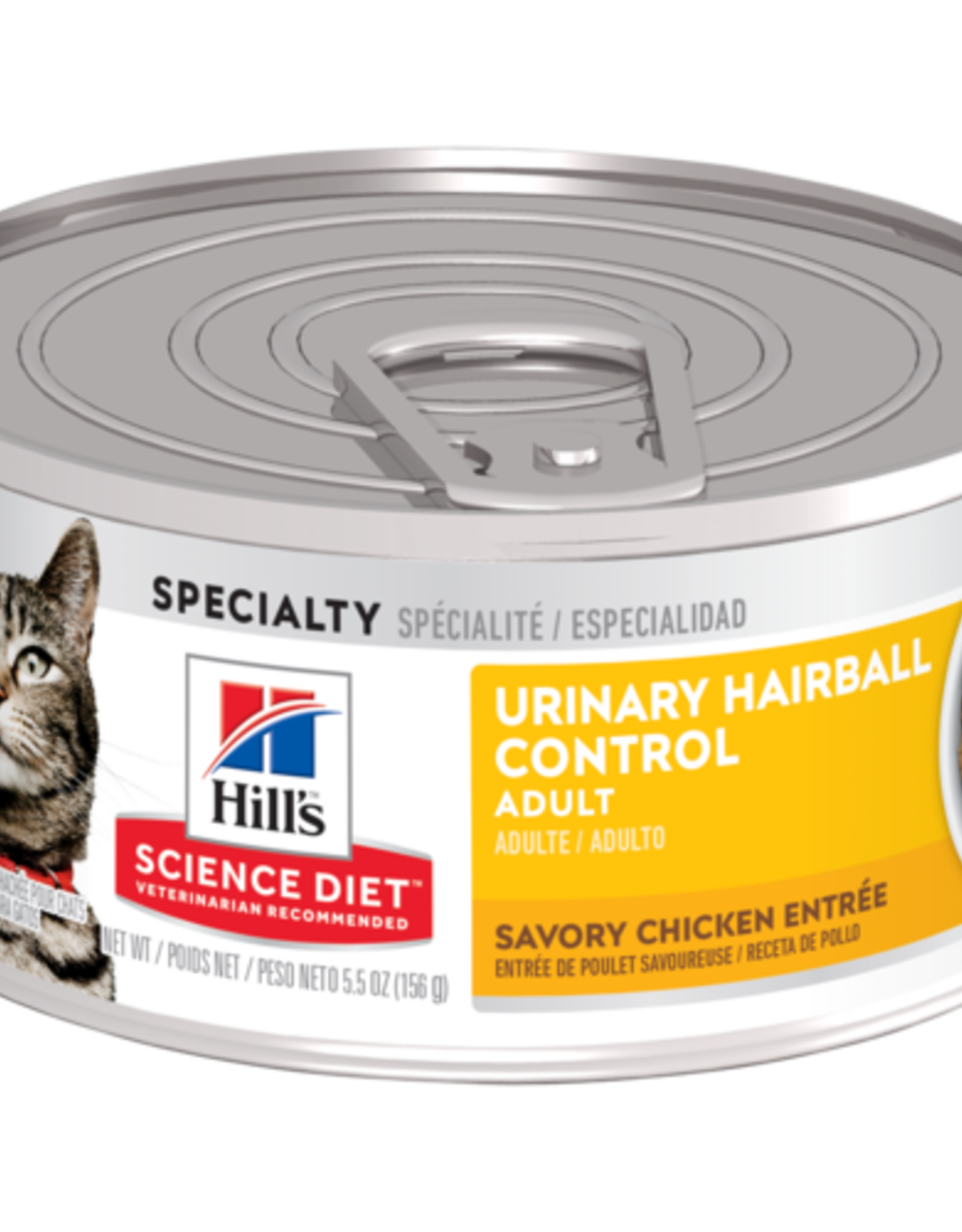 Hill's Science Diet HILL'S SCIENCE DIET FELINE CAN ADULT SAVORY CHICKEN URINARY HAIRBALL CONTROL 5.5OZ CASE OF 24