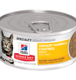 Hill's Science Diet HILL'S SCIENCE DIET FELINE CAN ADULT SAVORY CHICKEN URINARY HAIRBALL CONTROL 5.5OZ CASE OF 24