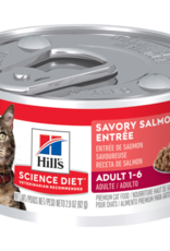 SCIENCE DIET HILL'S SCIENCE DIET CAT CAN ADULT SAVORY SALMON 5.5OZ CASE OF 24