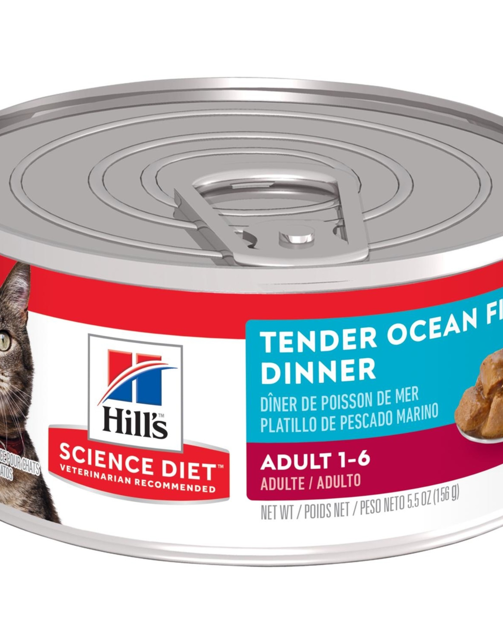 Hill's Science Diet HILL'S SCIENCE DIET CAT CAN ADULT TENDER OCEAN FISH DINNER 5.5OZ CASE OF 24