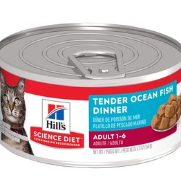 Hill's Science Diet HILL'S SCIENCE DIET CAT CAN ADULT TENDER OCEAN FISH DINNER 5.5OZ CASE OF 24