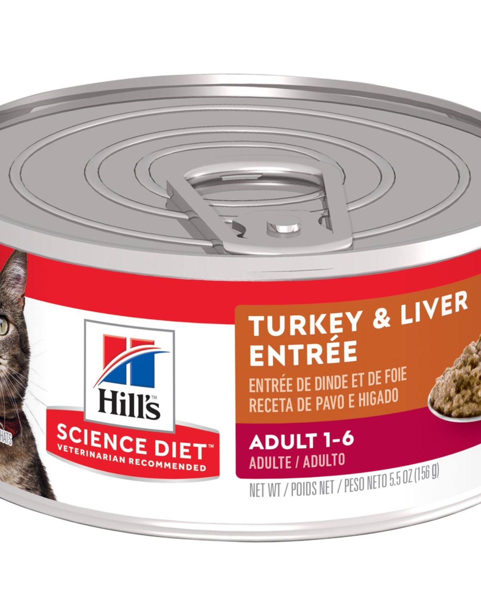 Hill's Science Diet HILL'S SCIENCE DIET FELINE CAN ADULT TURKEY & LIVER 5.5OZ CASE OF 24