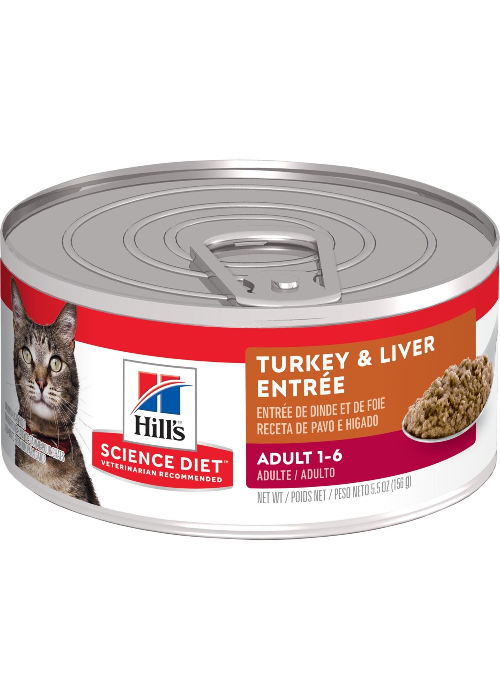 Hill's Science Diet HILL'S SCIENCE DIET FELINE CAN ADULT TURKEY & LIVER 5.5OZ CASE OF 24