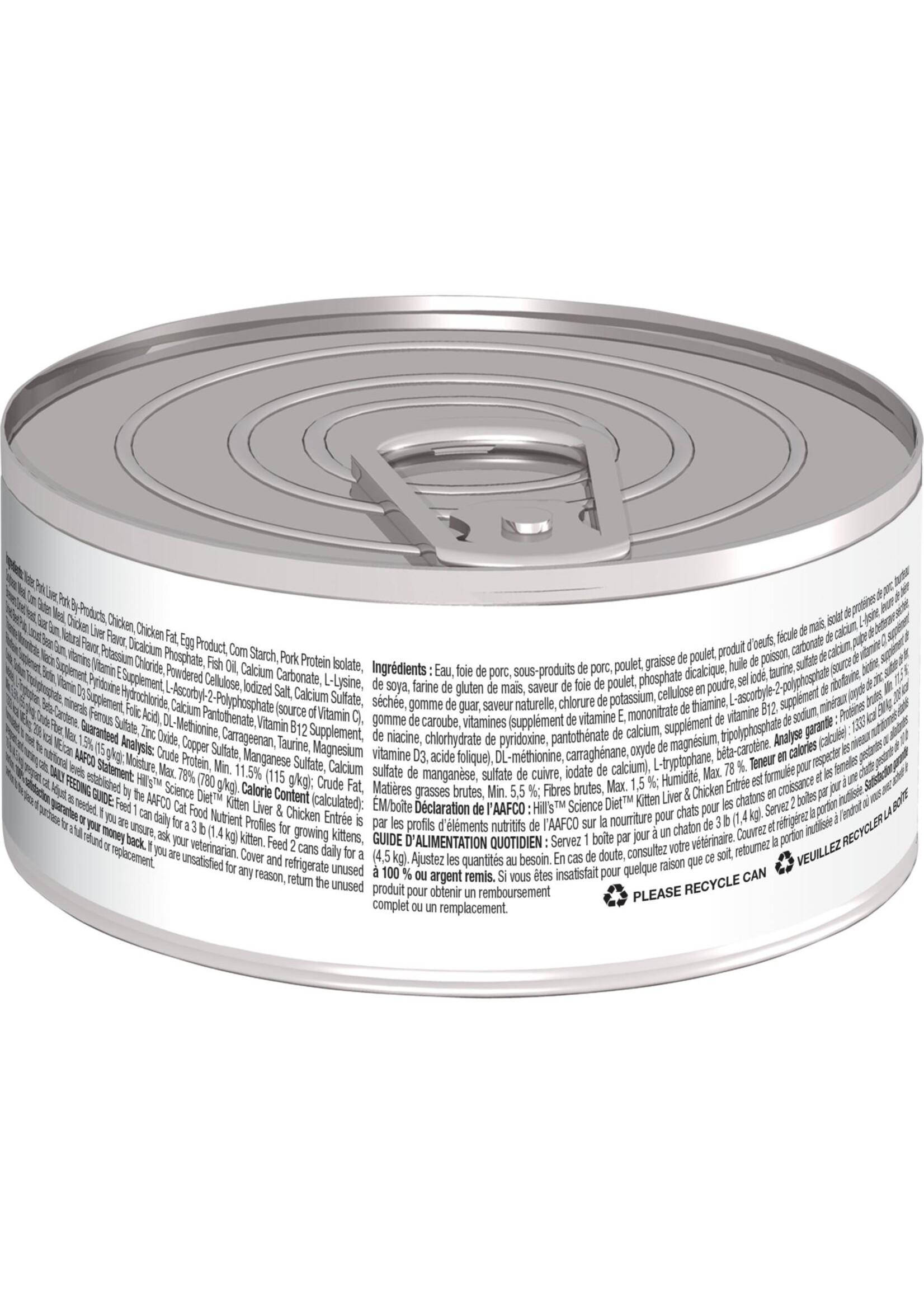 Hill's Science Diet HILL'S SCIENCE DIET CAT CAN KITTEN LIVER & CHICKEN 2.9OZ CASE OF 24