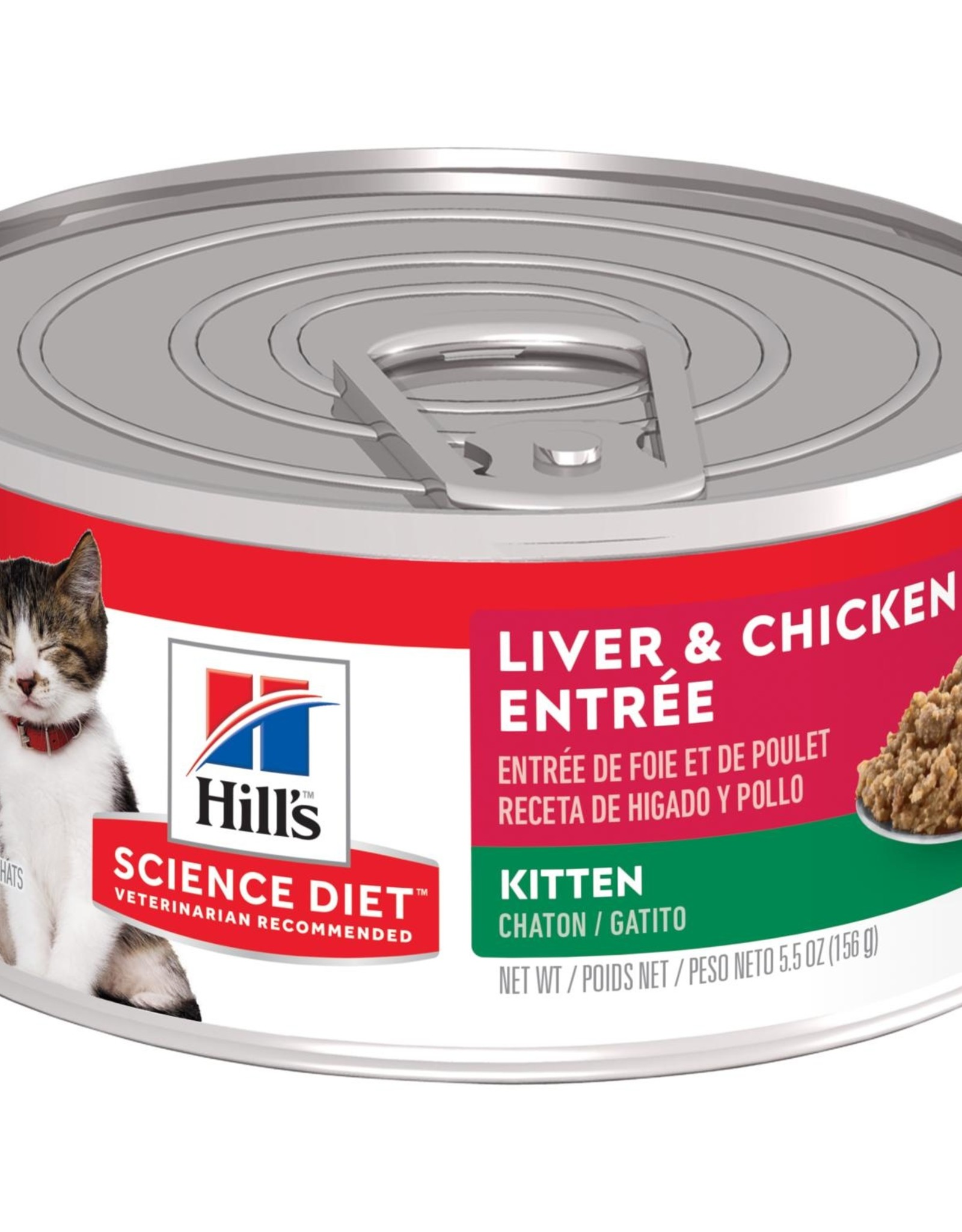SCIENCE DIET HILL'S SCIENCE DIET CAT CAN KITTEN LIVER & CHICKEN 5.5OZ CASE OF 24