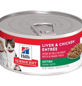 Hill's Science Diet HILL'S SCIENCE DIET CAT CAN KITTEN LIVER & CHICKEN 5.5OZ CASE OF 24