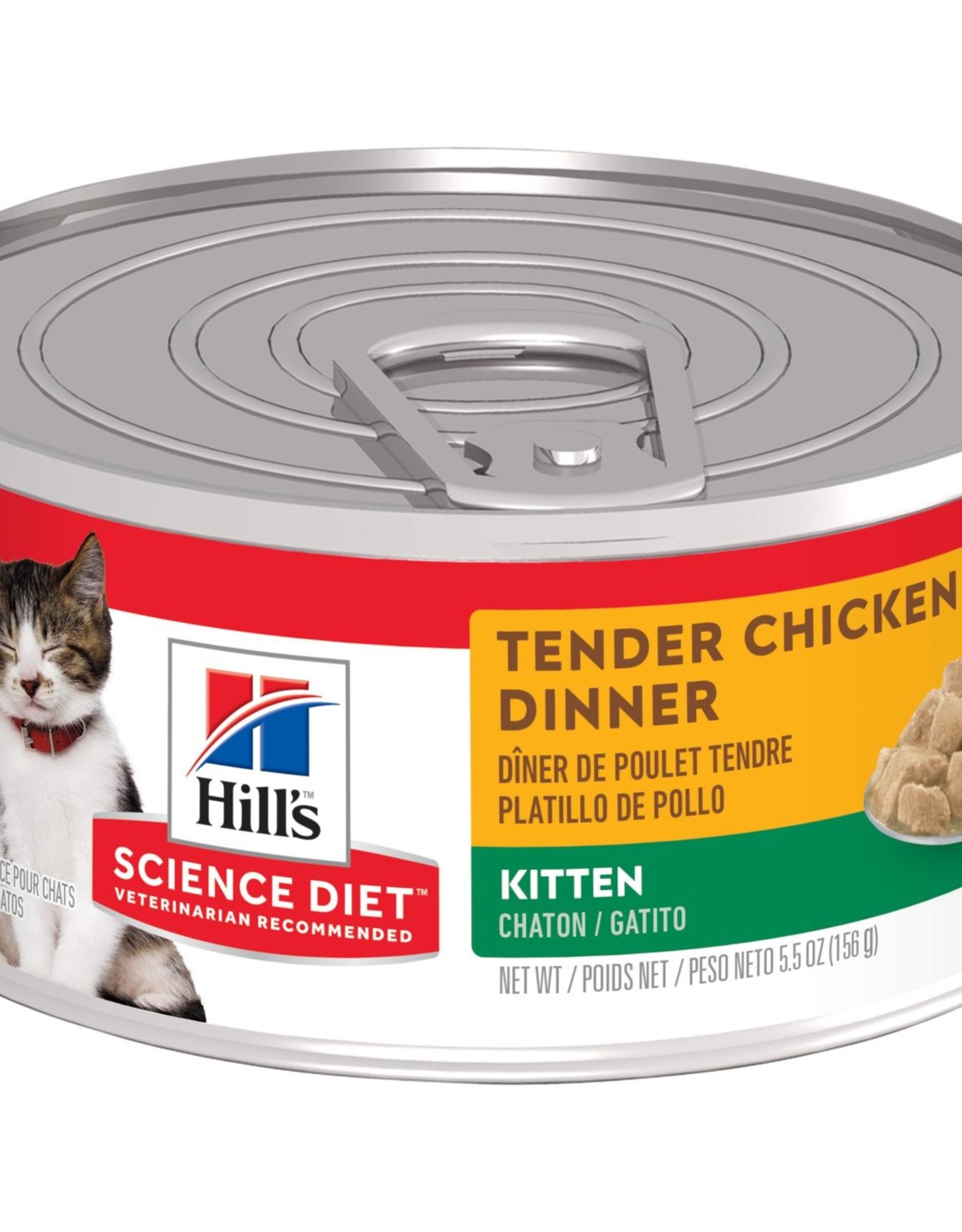 SCIENCE DIET HILL'S SCIENCE DIET CAT CAN KITTEN TENDER CHICKEN DINNER 5.5OZ CASE OF 24