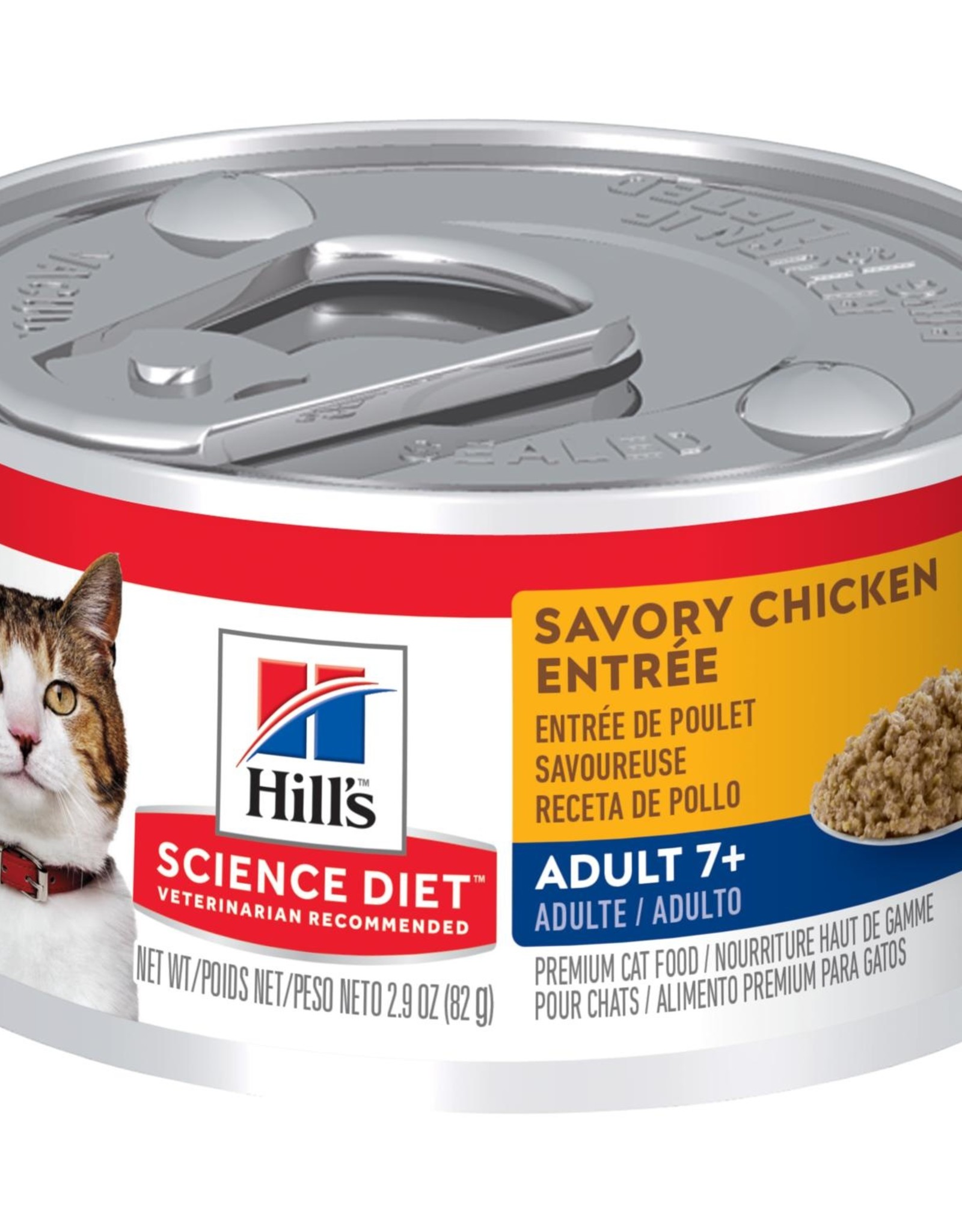 SCIENCE DIET HILL'S SCIENCE DIET CAT CAN MATURE SAVORY CHICKEN 7+ 5.5OZ CASE OF 24