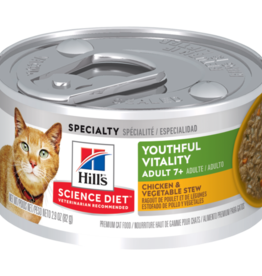 Hill's Science Diet HILL'S SCIENCE DIET CAT ADULT 7+ YOUTHFUL VITALITY CHICKEN & VEGETABLE STEW 2.9OZ CASE OF 24