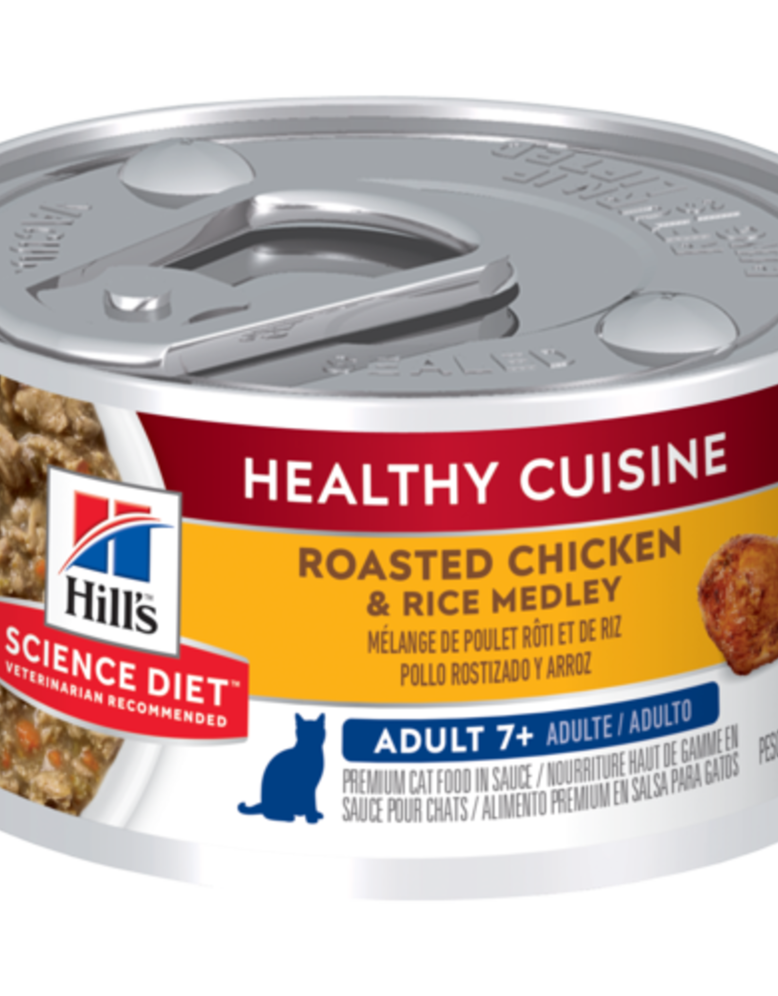 Hill's Science Diet HILL'S SCIENCE DIET CAT HEALTHY CUISINE ADULT 7+ CHICKEN & RICE 2.8OZ CASE OF 24
