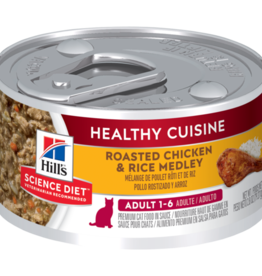 SCIENCE DIET HILL'S SCIENCE DIET CAT HEALTHY CUISINE ADULT CHICKEN & RICE 2.8OZ CASE OF 24