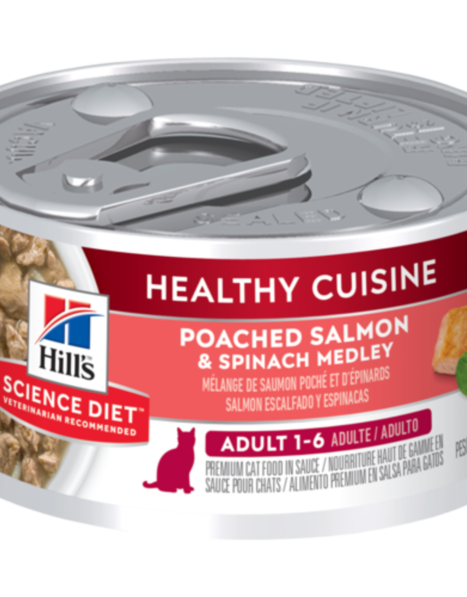 Hill's Science Diet HILL'S SCIENCE DIET CAT HEALTHY CUISINE ADULT SALMON & SPINACH 2.8OZ CASE OF 24