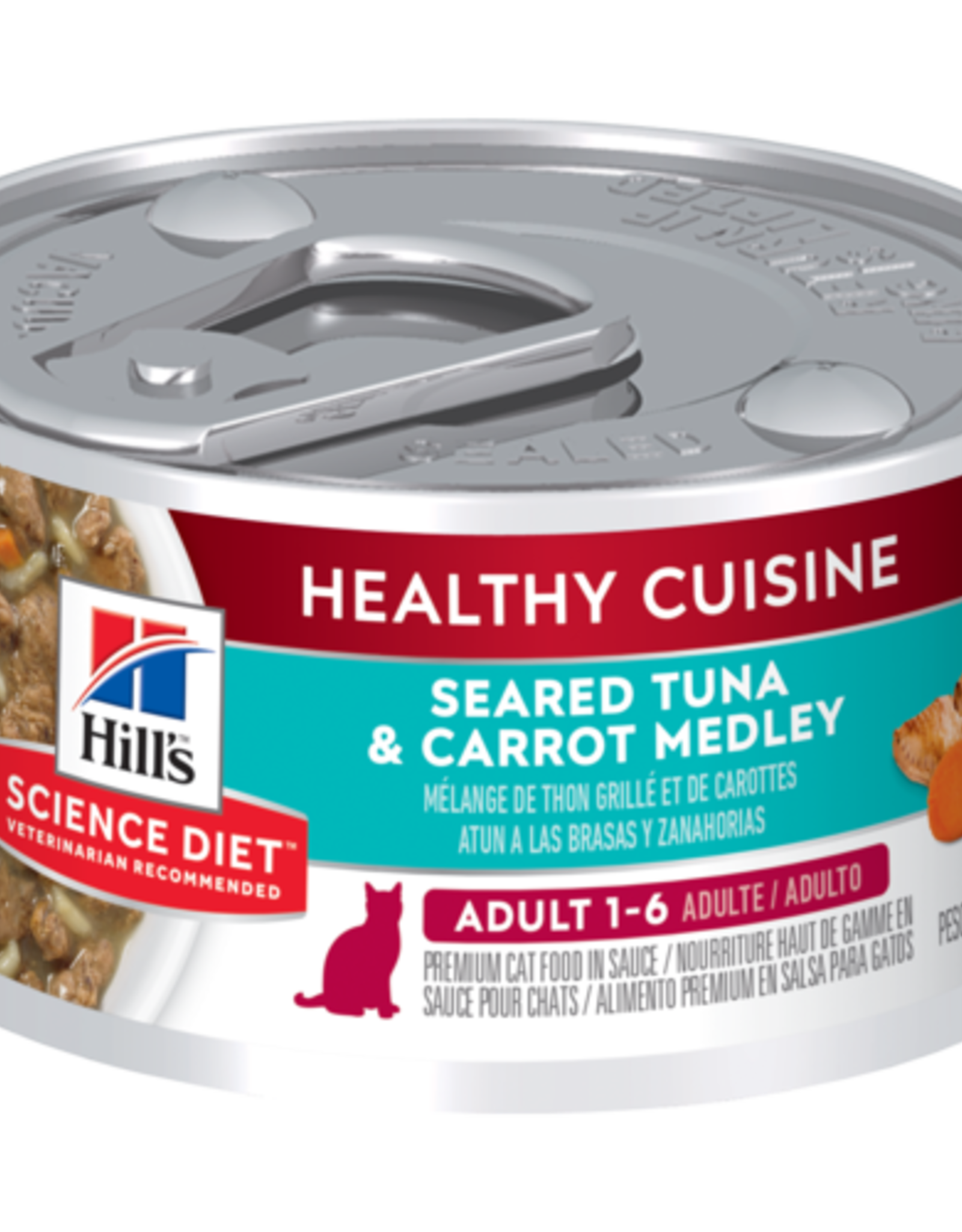 SCIENCE DIET HILL'S SCIENCE DIET CAT HEALTHY CUISINE ADULT TUNA & CARROTS 2.8OZ CASE OF 24