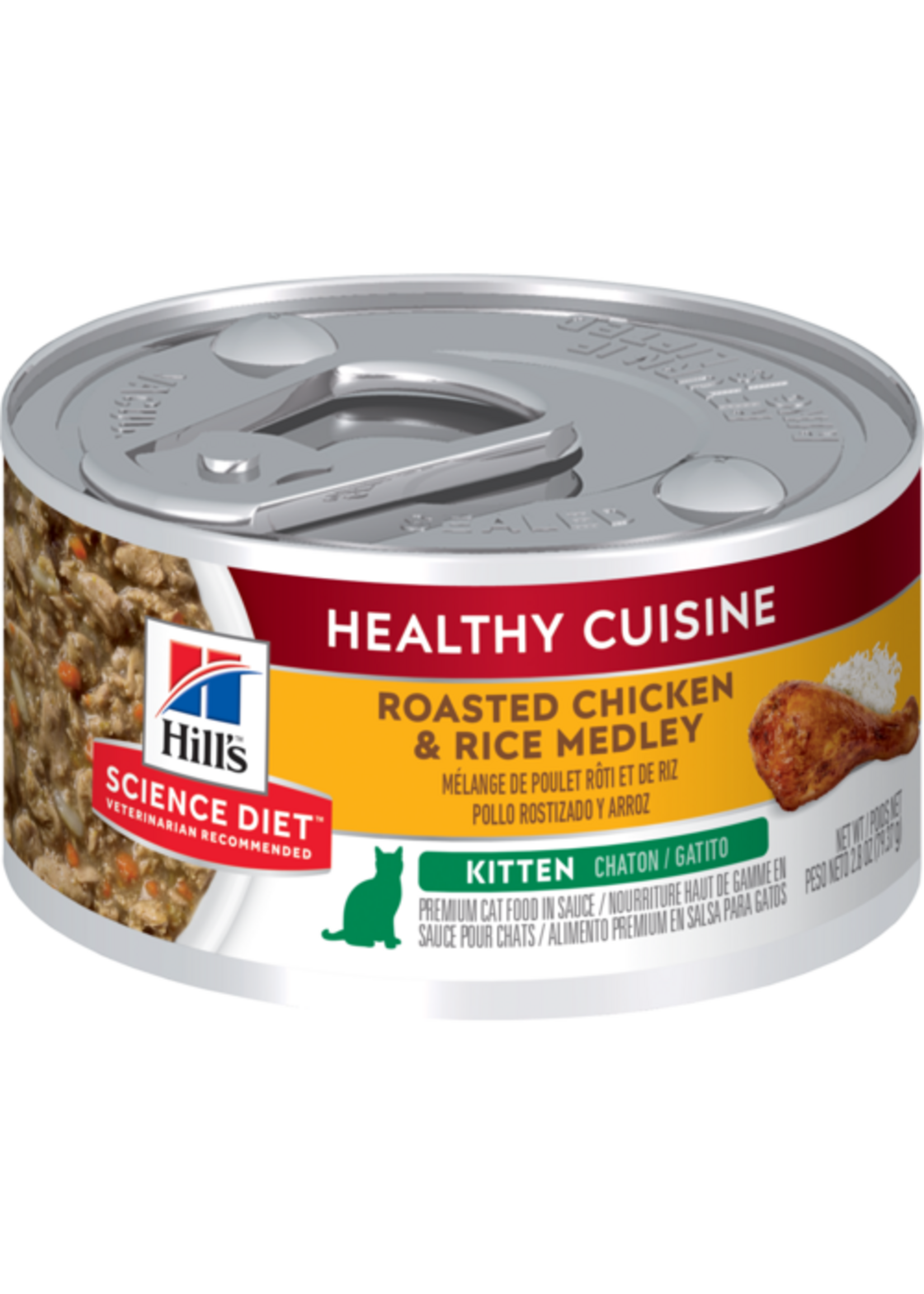 Hill's Science Diet HILL'S SCIENCE DIET CAT HEALTHY CUISINE KITTEN TENDER CHICKEN & RICE 2.8OZ CASE OF 24