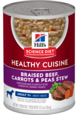 Hill's Science Diet HILL'S SCIENCE DIET DOG HEALTHY CUISINE ADULT 7+ BEEF CARROTS & PEAS STEW CAN 12.5OZ CASE OF 12