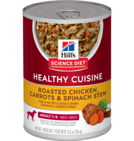Hill's Science Diet HILL'S SCIENCE DIET DOG HEALTHY CUISINE ADULT 1-6 CHICKEN CARROTS & SPINACH STEW CAN 12.5OZ CASE OF 12