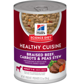 Hill's Science Diet HILL'S SCIENCE DIET DOG HEALTHY CUISINE ADULT 1-6 BEEF CARROTS & PEAS STEW CAN 12.5OZ CASE OF 12