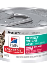 SCIENCE DIET HILL'S SCIENCE DIET CAT ADULT PERFECT WEIGHT 2.9OZ CASE OF 24