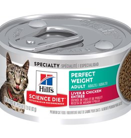 Hill's Science Diet HILL'S SCIENCE DIET CAT ADULT PERFECT WEIGHT LIVER & CHICKEN 2.9OZ CASE OF 24
