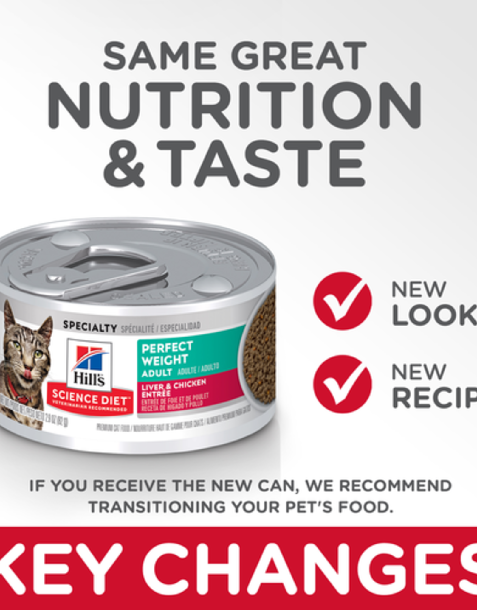 Hill's Science Diet HILL'S SCIENCE DIET CAT ADULT PERFECT WEIGHT LIVER & CHICKEN 2.9OZ CASE OF 24