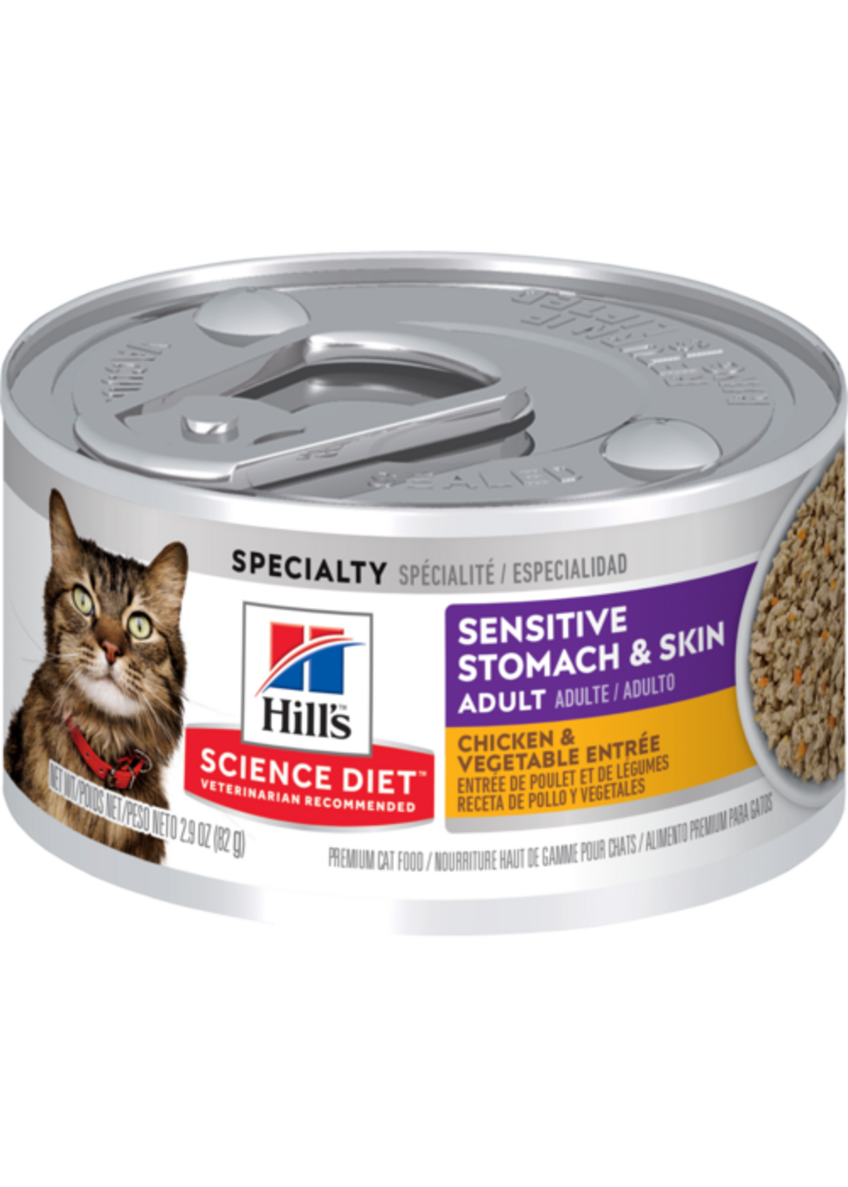 Hill's Science Diet HILL'S SCIENCE DIET CAT SENSITIVE STOMACH & SKIN CHICKEN & VEG 2.9OZ CASE OF 24