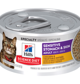 Hill's Science Diet HILL'S SCIENCE DIET CAT SENSITIVE STOMACH & SKIN CHICKEN & VEG 2.9OZ CASE OF 24