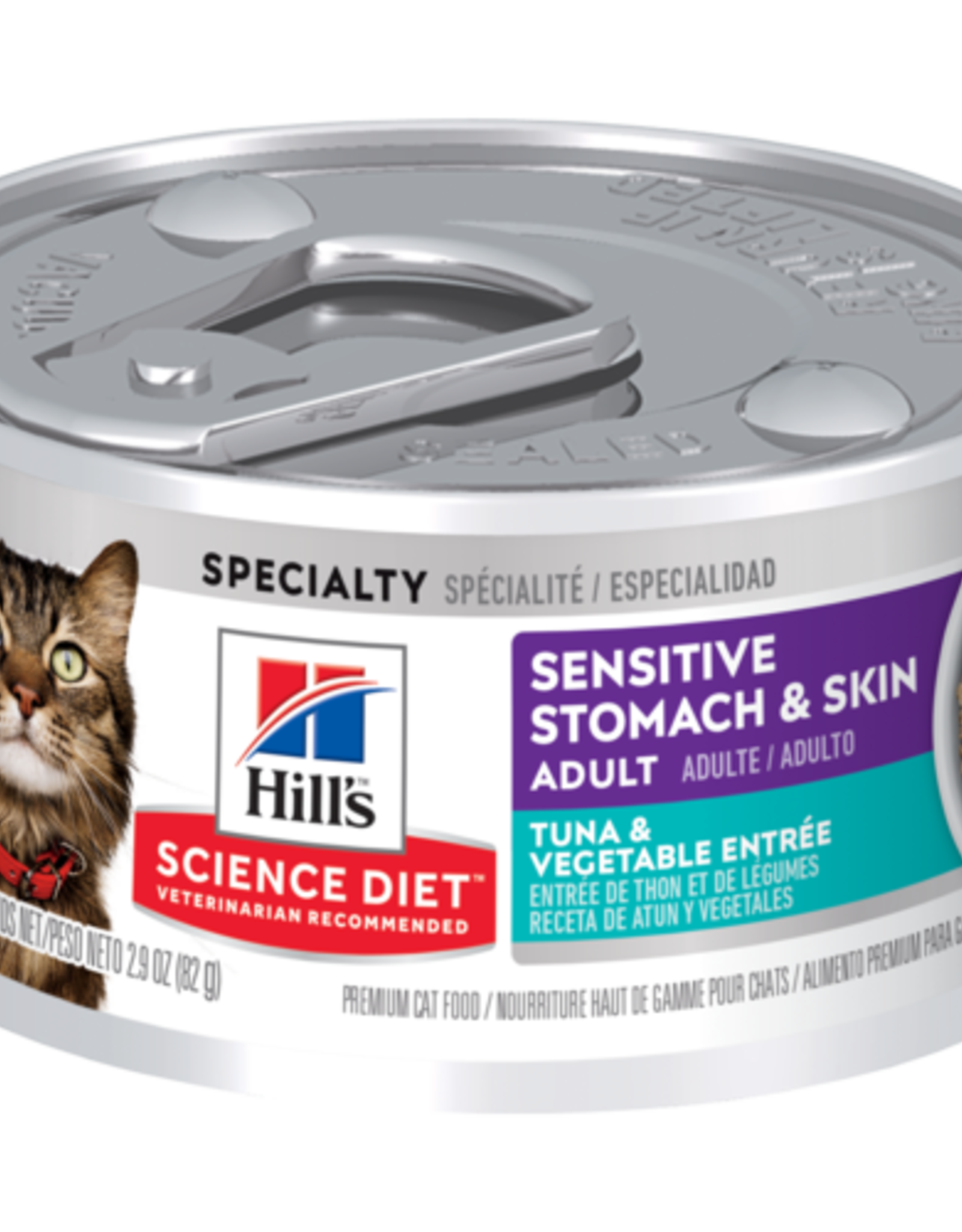 Hill's Science Diet HILL'S SCIENCE DIET CAT ADULT SENSITIVE STOMACH & SKIN TUNA & VEG 2.9OZ CASE OF 24
