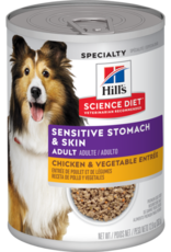 Hill's Science Diet HILL'S SCIENCE DIET DOG ADULT CHICKEN SENSITIVE STOMACH & SKIN 12.8OZ CAN CASE OF 12
