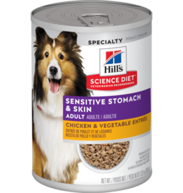 Hill's Science Diet HILL'S SCIENCE DIET DOG ADULT CHICKEN SENSITIVE STOMACH & SKIN 12.8OZ CAN CASE OF 12