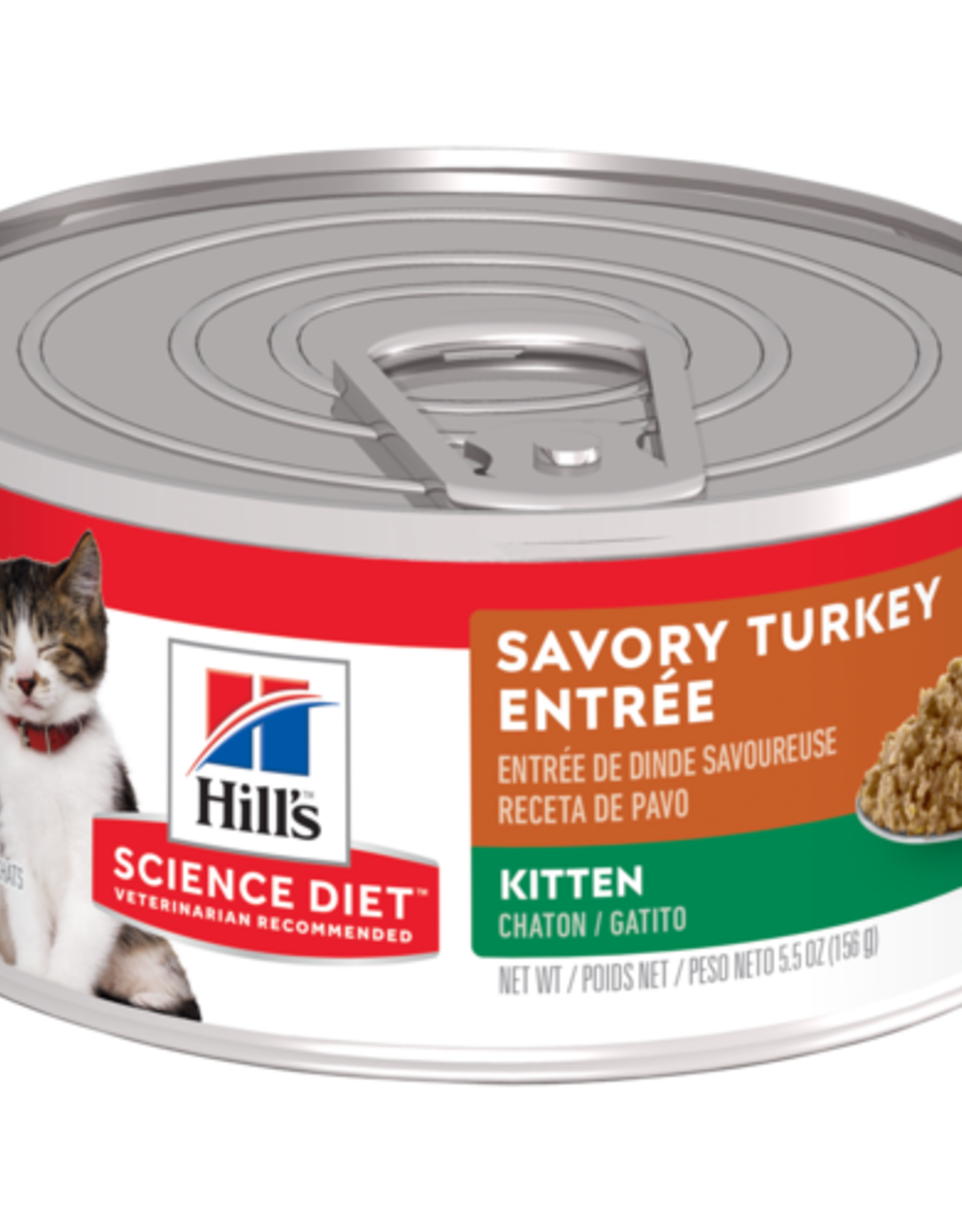 SCIENCE DIET HILL'S SCIENCE DIET CAT CAN KITTEN TURKEY & GIBLETS 5.5OZ CASE OF 24