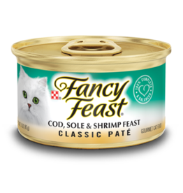 NESTLE PURINA PETCARE FANCY FEAST COD, SOLE, & SHRIMP 3OZ CASE OF 24