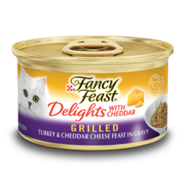 Nestle Purina FANCY FEAST DELIGHTS TURKEY & CHEESE 3OZ CASE OF 24