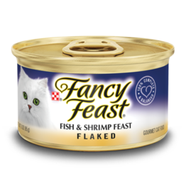 NESTLE PURINA PETCARE FANCY FEAST FLAKED FISH & SHRIMP 3OZ CASE OF 24