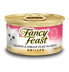 NESTLE PURINA PETCARE FANCY FEAST GRILLED SALMON & SHRIMP 3OZ CASE OF 24