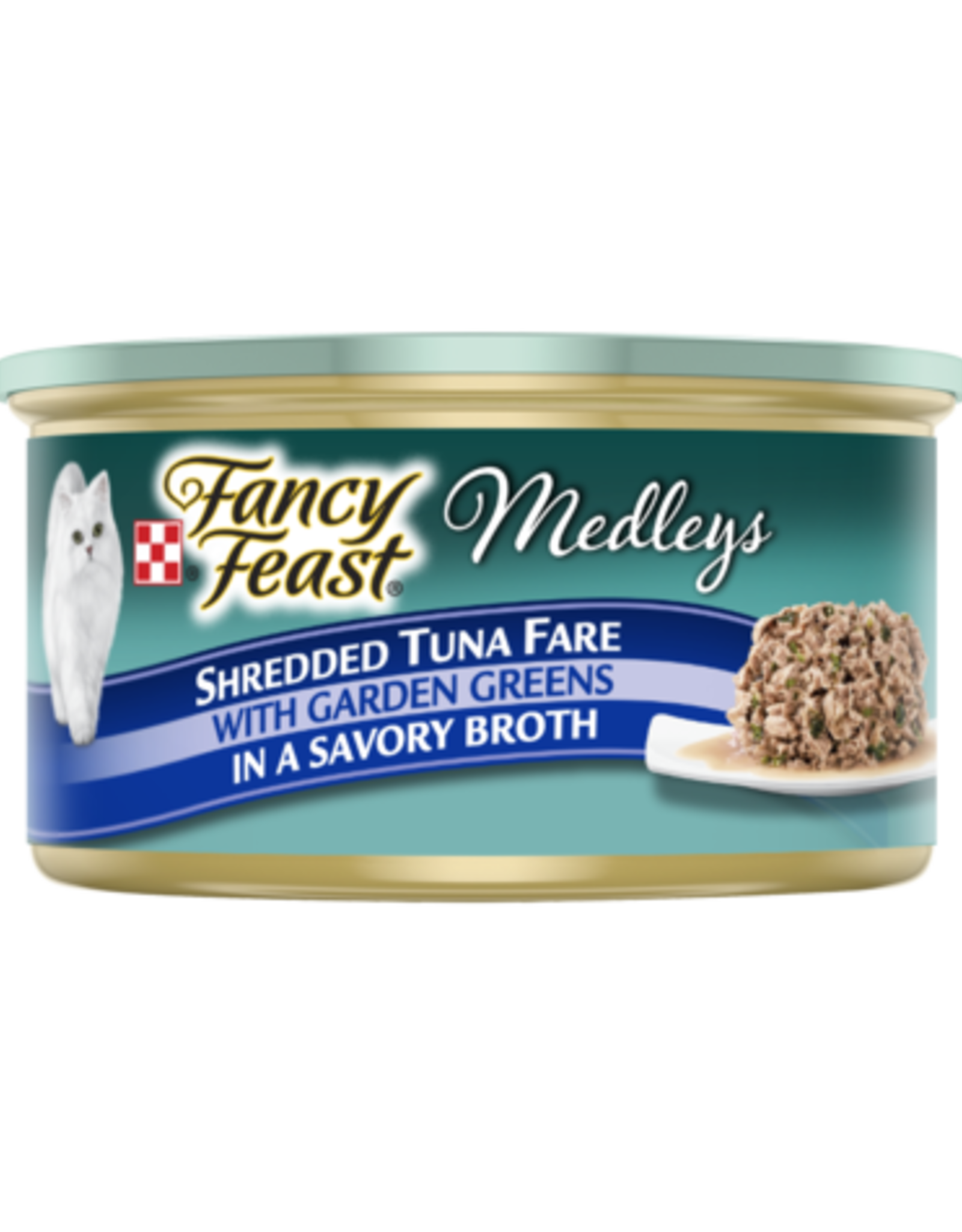 NESTLE PURINA PETCARE FANCY FEAST MEDLEYS SHREDDED TUNA CAN 3OZ CASE OF 24