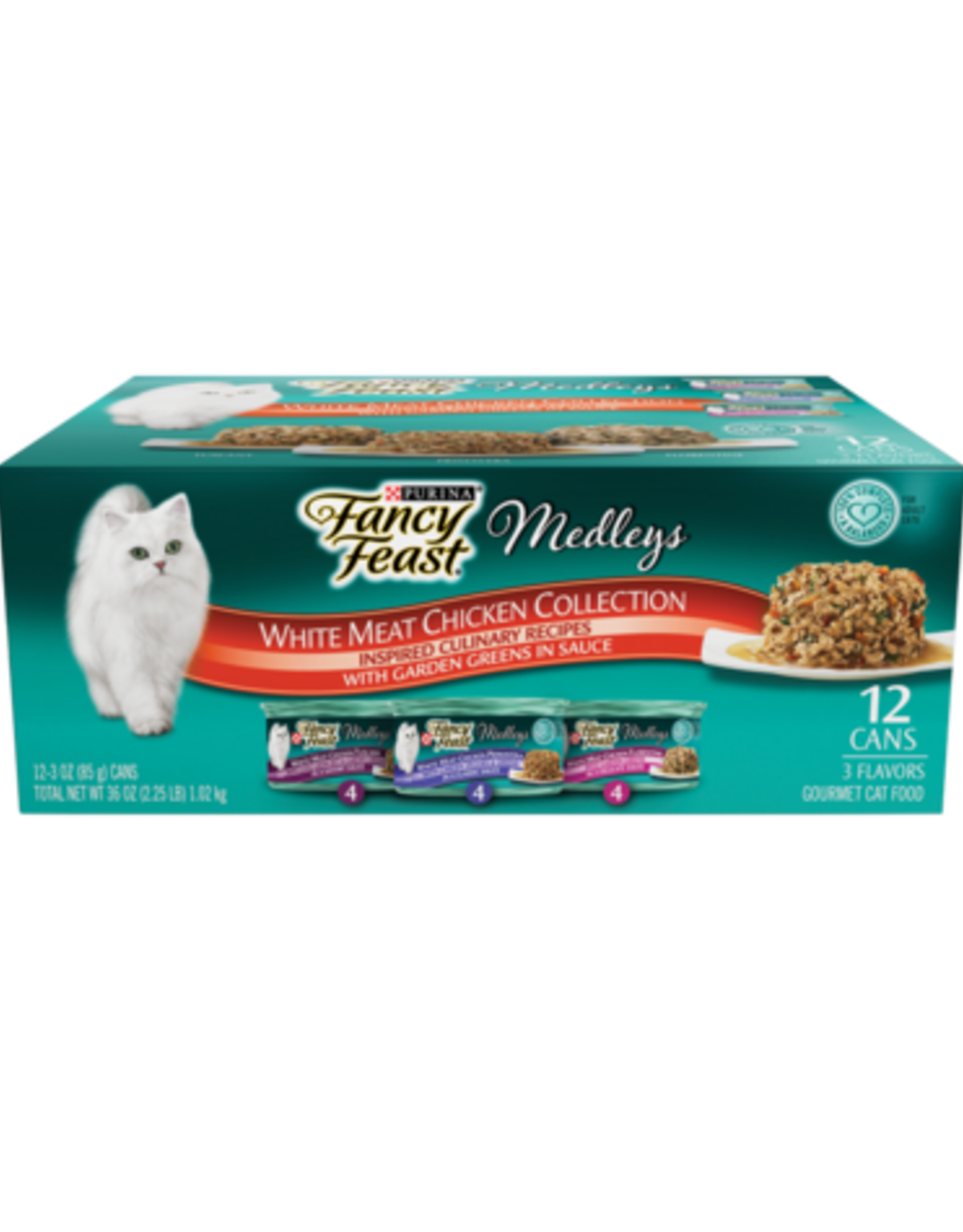 Nestle Purina FANCY FEAST MEDLEYS WHITE MEAT CHICKEN VARIETY CANS 12 PACK