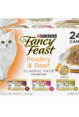 Nestle Purina FANCY FEAST POULTRY & BEEF CLASSIC PATE VARIETY CANS 24 PACK