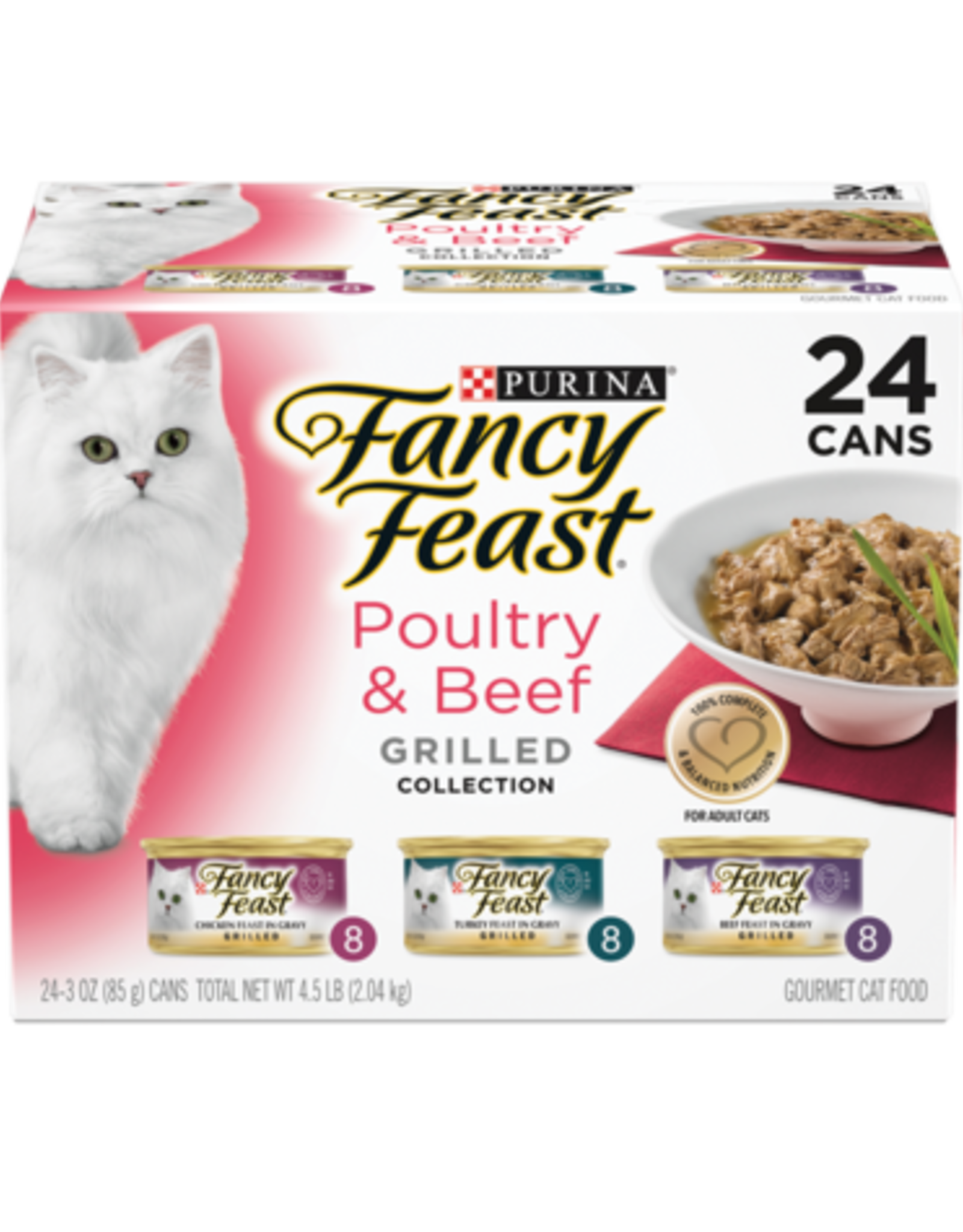 NESTLE PURINA PETCARE FANCY FEAST POULTRY & BEEF GRILLED VARIETY CANS 24 PACK