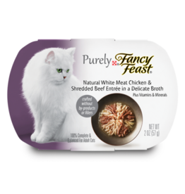 NESTLE PURINA PETCARE FANCY FEAST PURELY CHICKEN & BEEF IN BROTH 2OZ CASE OF 10