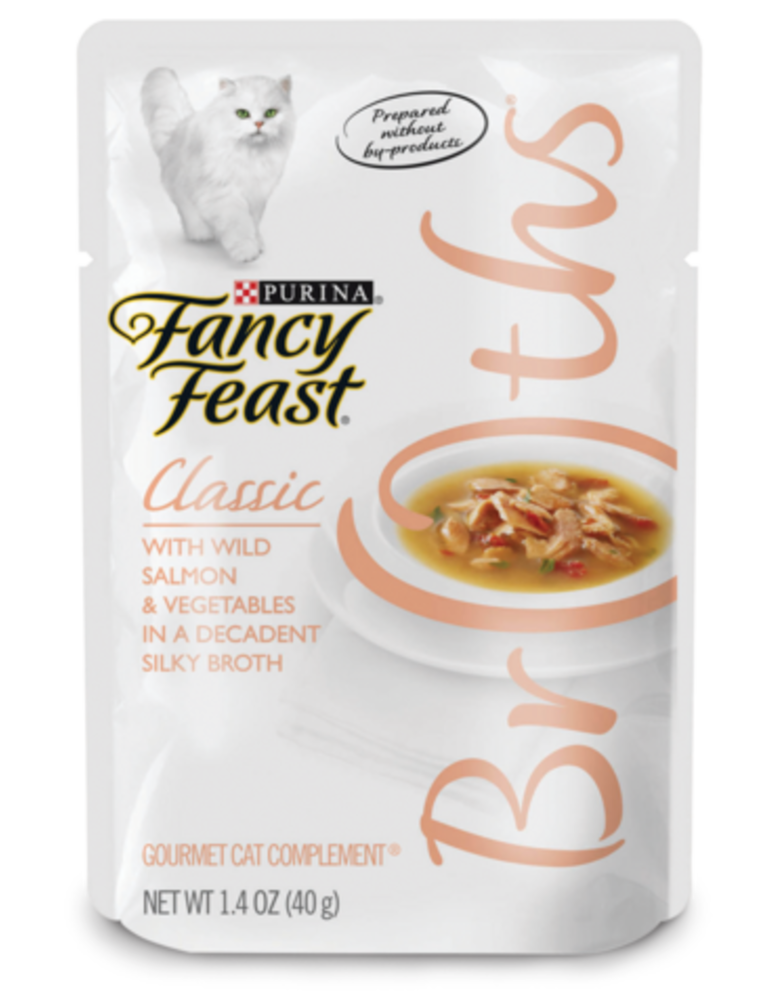 Nestle Purina FANCY FEAST CLASSIC BROTHS SALMON & VEGETABLES 1.4OZ CASE OF 16