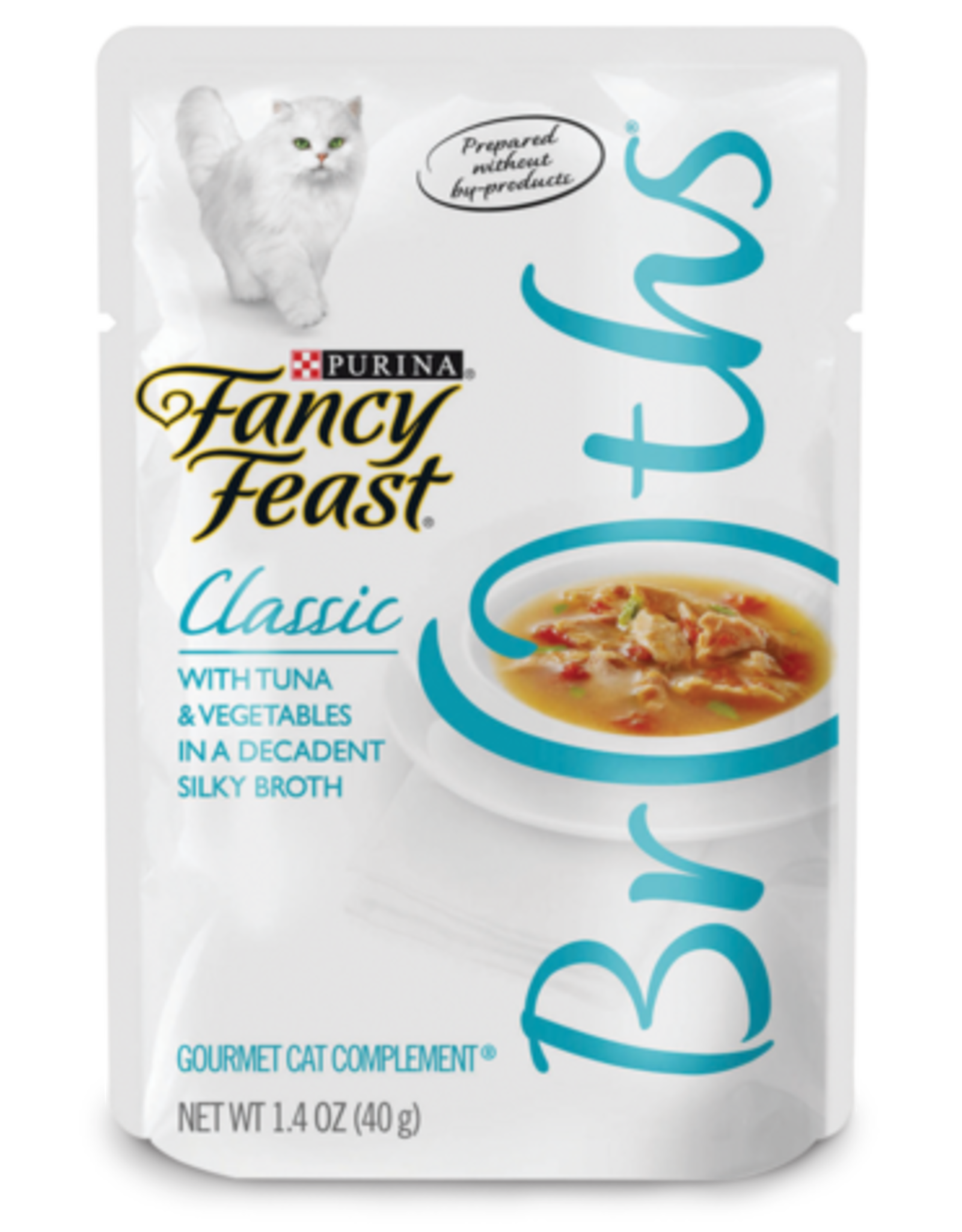 Nestle Purina FANCY FEAST CLASSIC BROTHS TUNA & VEGETABLES 1.4OZ CASE OF 16