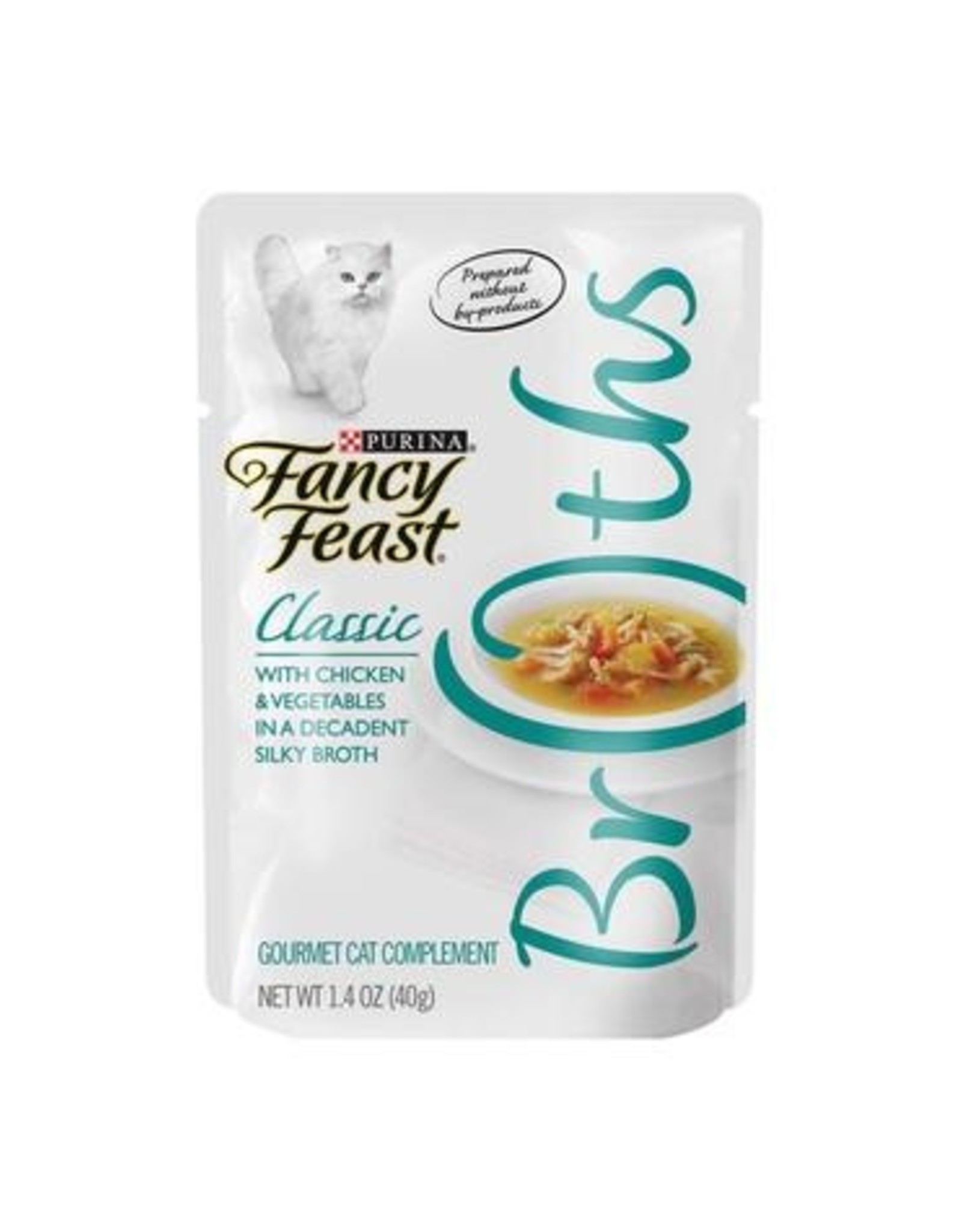 Nestle Purina FANCY FEAST CLASSIC BROTHS CHICKEN & VEGETABLES 1.4OZ CASE OF 16