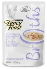 Nestle Purina FANCY FEAST CREAMY BROTHS SALMON & WHITEFISH 1.4OZ CASE OF 16