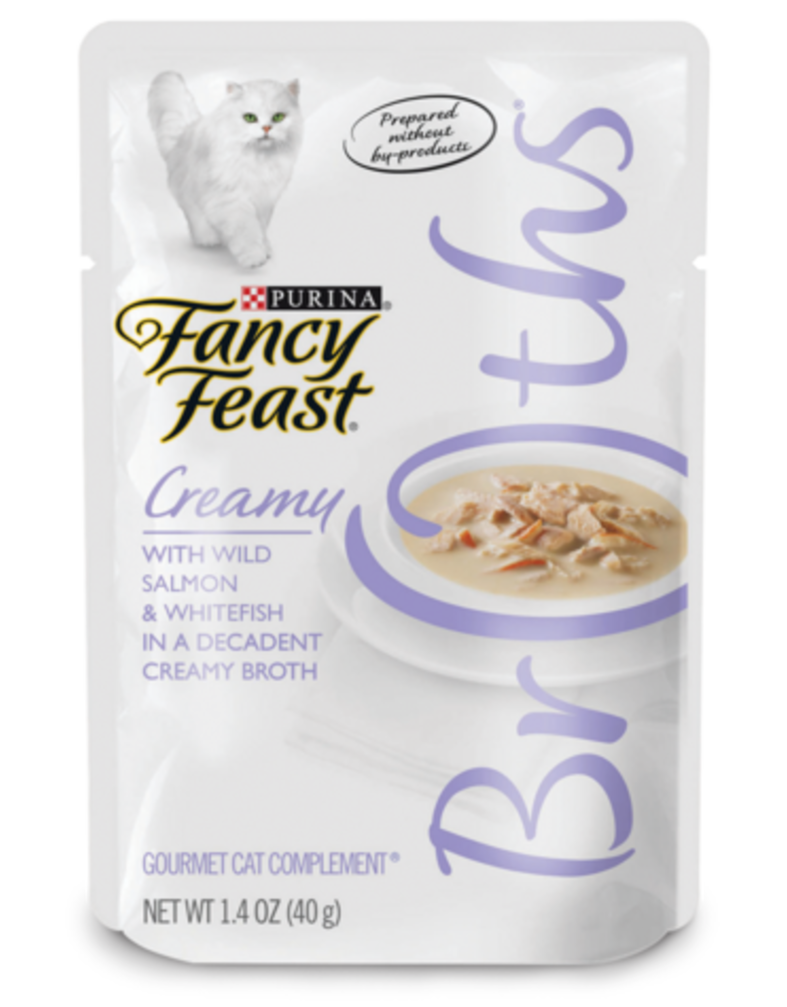 NESTLE PURINA PETCARE FANCY FEAST CREAMY BROTHS SALMON & WHITEFISH 1.4OZ CASE OF 16