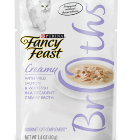 NESTLE PURINA PETCARE FANCY FEAST CREAMY BROTHS SALMON & WHITEFISH 1.4OZ CASE OF 16