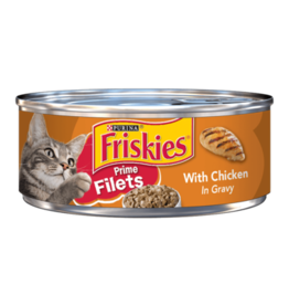 Nestle Purina FRISKIES CAT CHICKEN IN GRAVY PRIME FILETS 5.5OZ CASE OF 24   K
