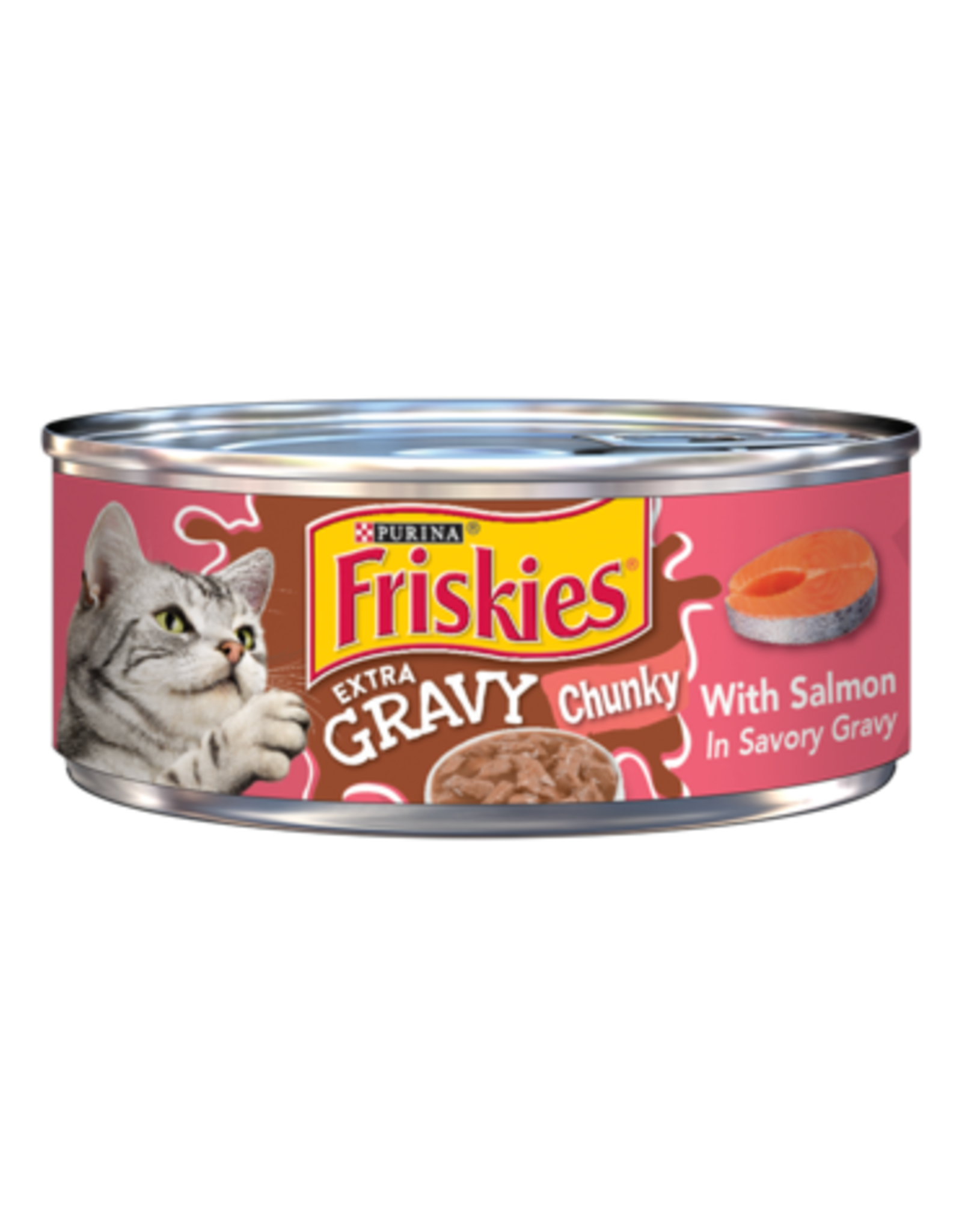 Nestle Purina FRISKIES CAT EXTRA GRAVY CHUNKY W/ SALMON 5.5OZ CASE OF 24   K