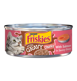 Nestle Purina FRISKIES CAT EXTRA GRAVY CHUNKY W/ SALMON 5.5OZ CASE OF 24   K