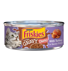 Nestle Purina FRISKIES CAT EXTRA GRAVY CHUNKY W/ TURKEY 5.5OZ CASE OF 24    K