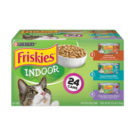 NESTLE PURINA PETCARE FRISKIES CAT INDOOR 5.5 OZ VARIETY PACK 24CT